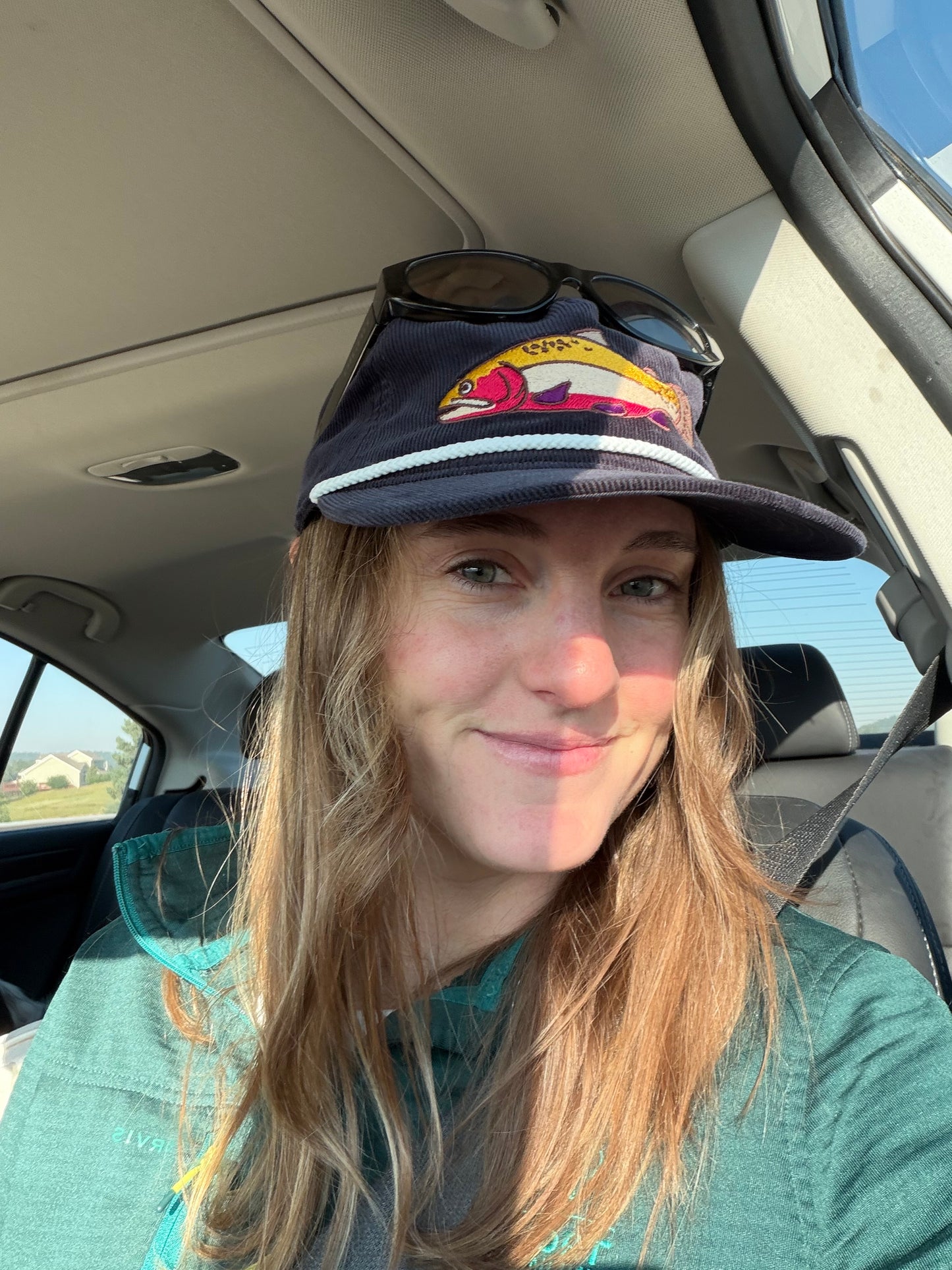 Embroidered Corduroy Rope Hat