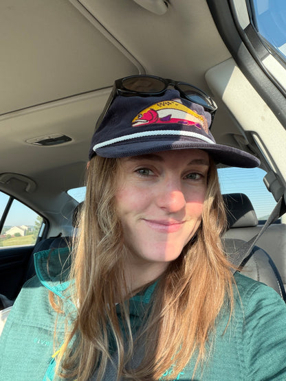 Embroidered Corduroy Rope Hat