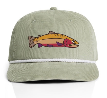 Embroidered Corduroy Rope Hat